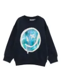 Molo face-print sweatshirt - Blue