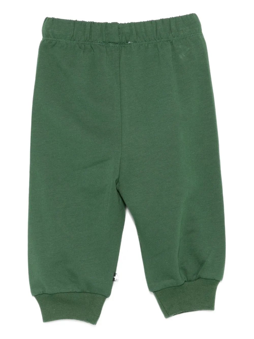 Molo Smiley-face Elasticated Trousers In Green