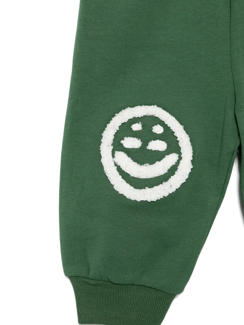 Molo Smiley-face Elasticated Trousers In Green