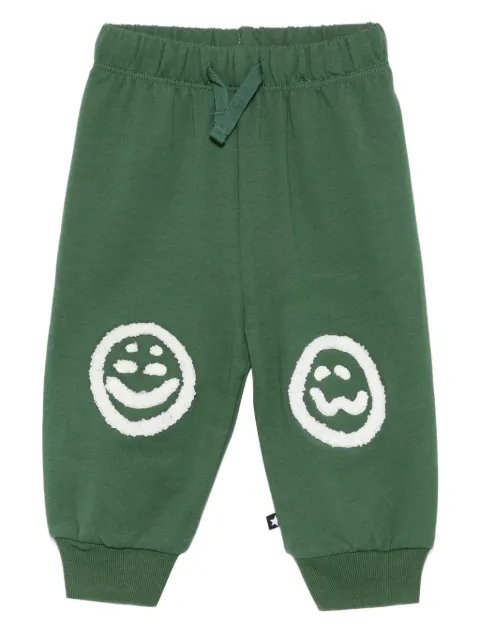 Molo smiley-face elasticated trousers