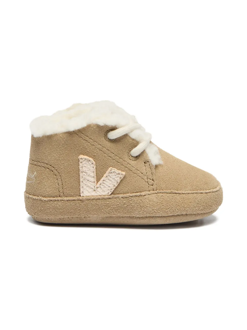 VEJA Kids x Bonpoint suede boots - Beige