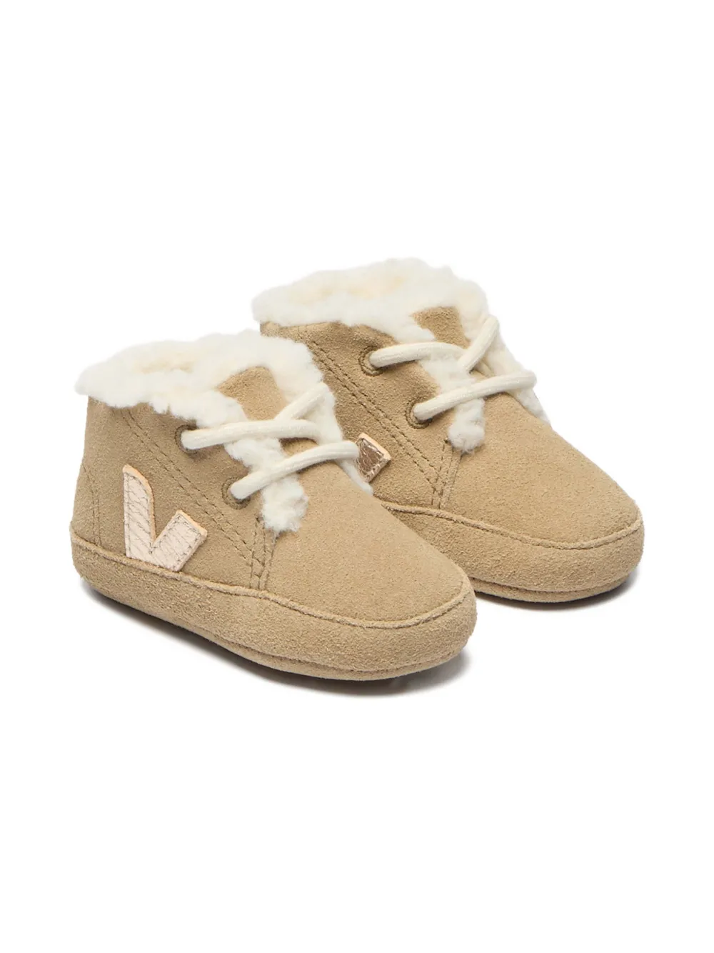 VEJA Kids x Bonpoint suède laarzen Beige