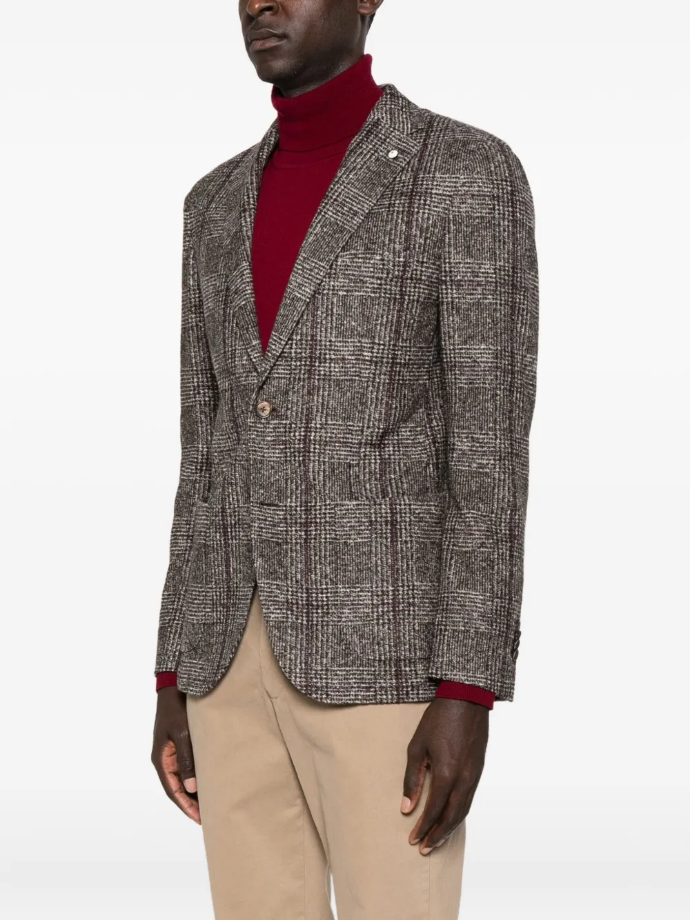 L.b.m 1911 Checked Blazer In Gray