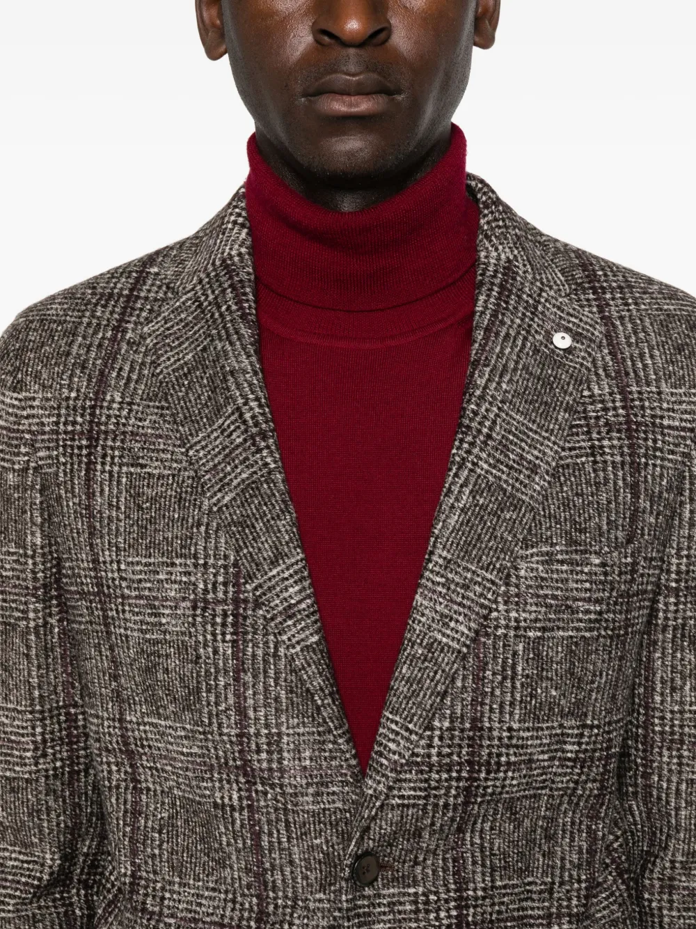 L.b.m 1911 Checked Blazer In Gray