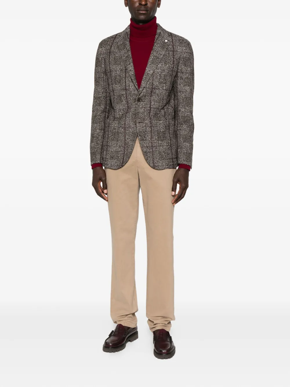 L.b.m 1911 Checked Blazer In Gray