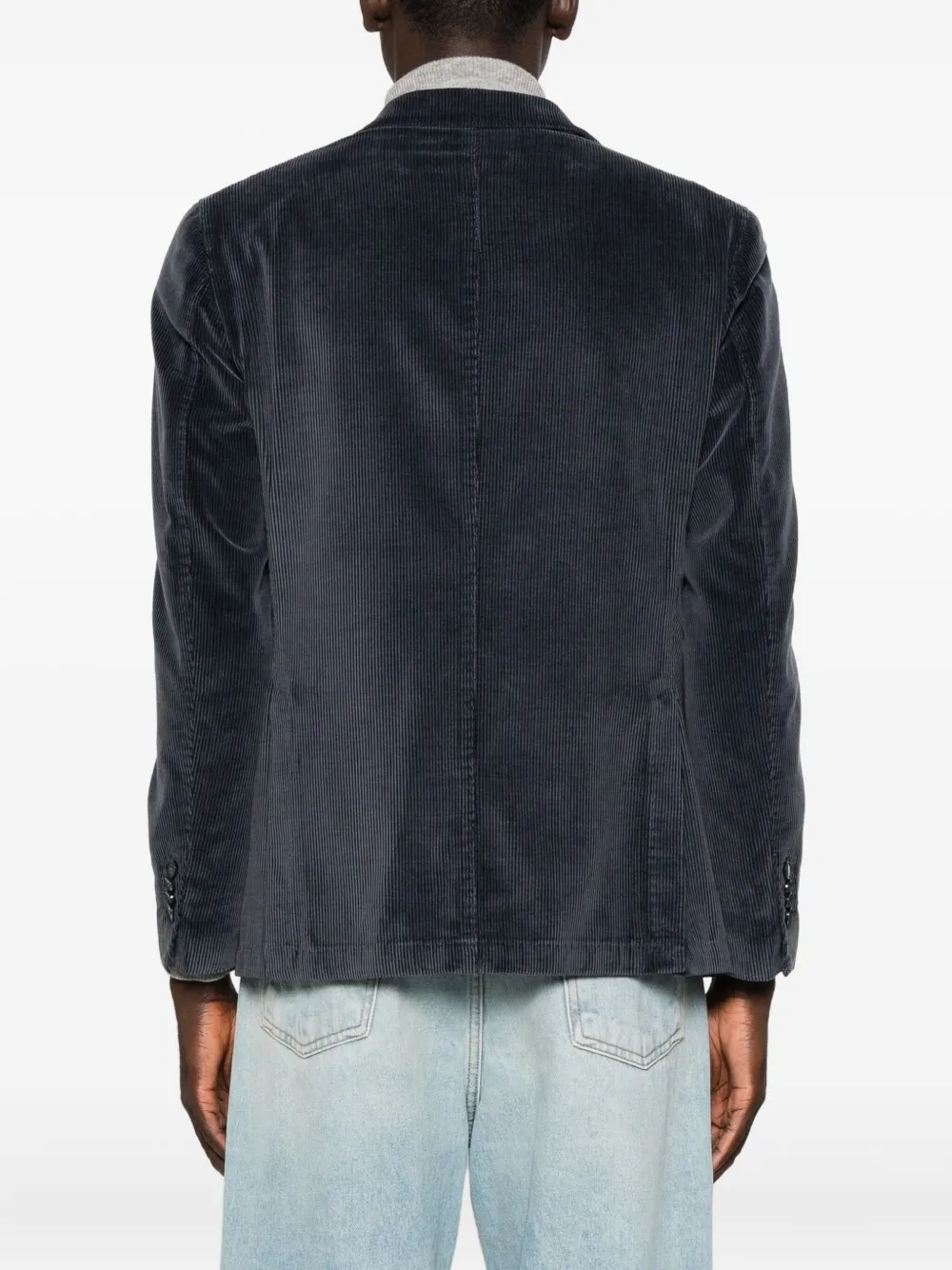 L.b.m 1911 Corduroy Patch-pocket Blazer In Blue