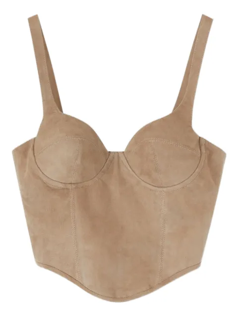 Ermanno Scervino top estilo bustier de gamuza