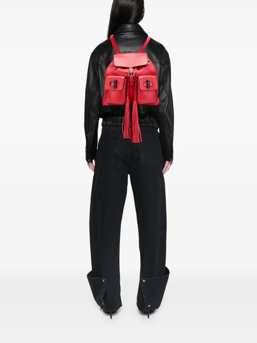 Gucci Pre-Owned 2000-2015 Leather Bamboo Tassel backpack | Pre-Owned | Image 2