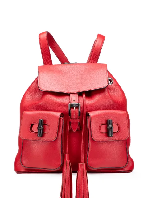 Gucci Pre-Owned 2000-2015 Leather Bamboo Tassel backpack