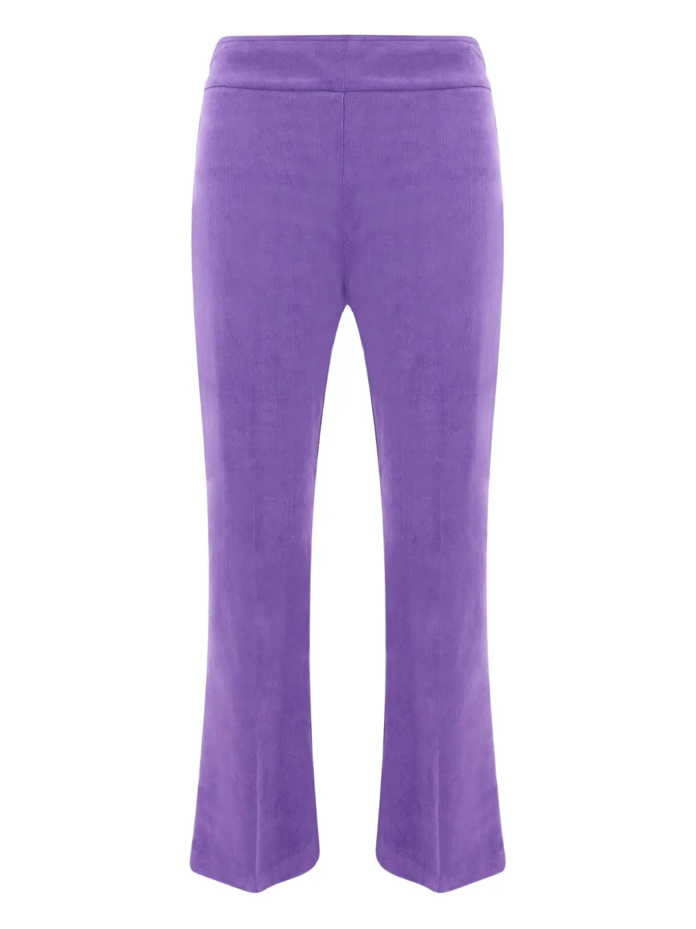 Avenue Montaigne ribbed-design elastic-waistband trousers - パープル Avenue Montaigne ribbed-design elastic-waistband trousers - パープル