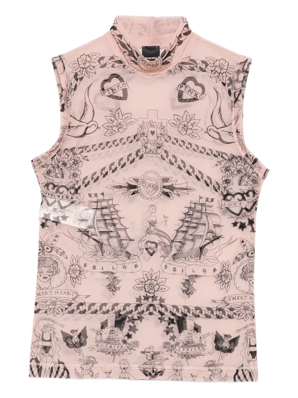 PINKO printed high-neck top | Neutrals | Image 1