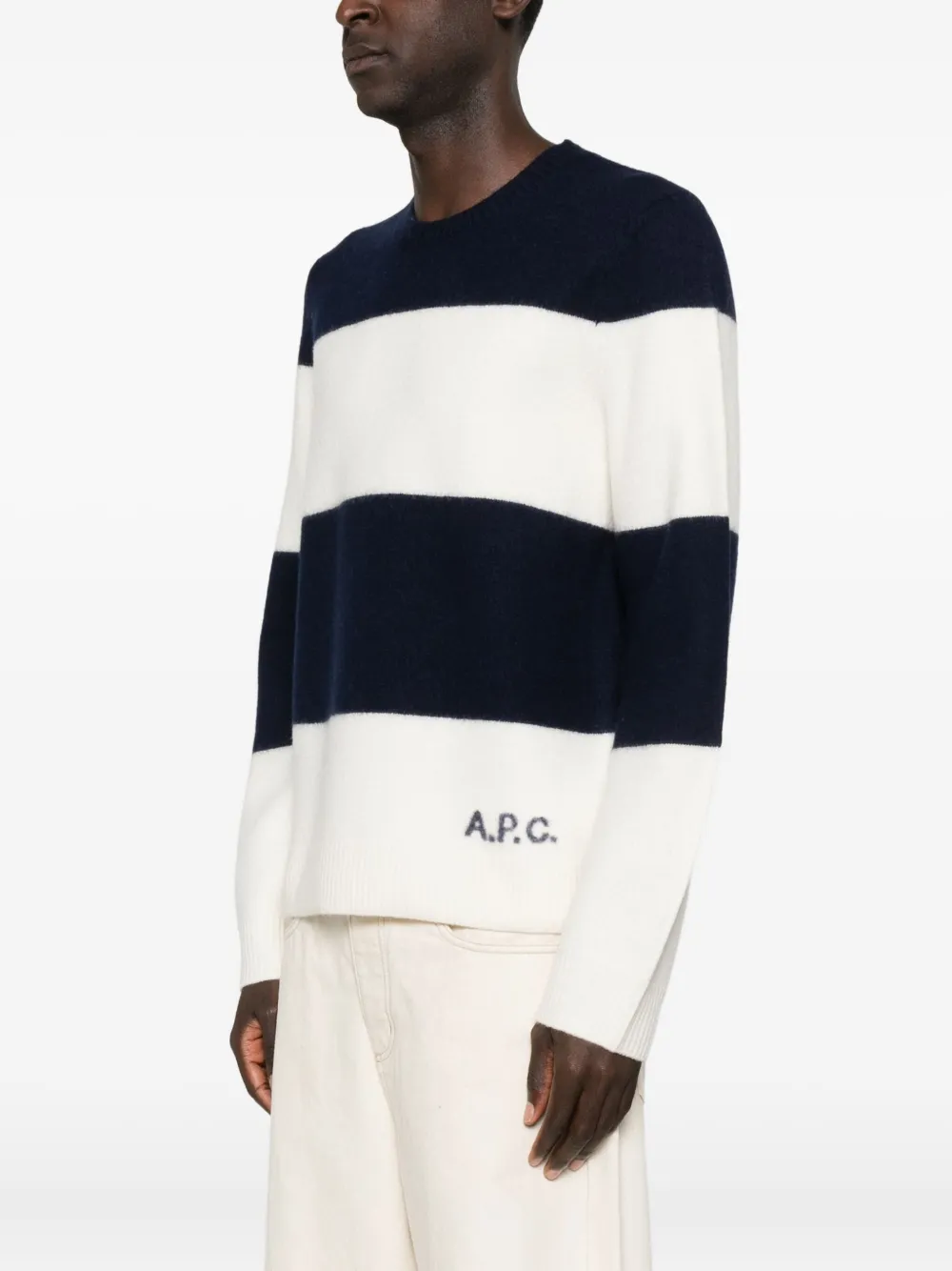 A.P.C. Gestreepte trui Blauw