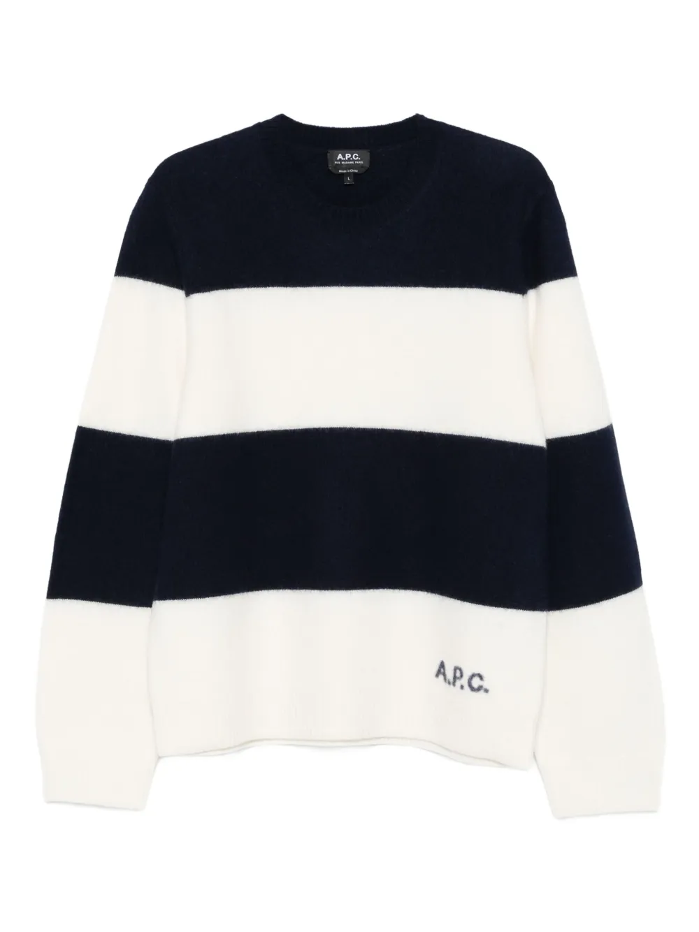 A.P.C. striped crew-neck sweater | Blue | Image 1