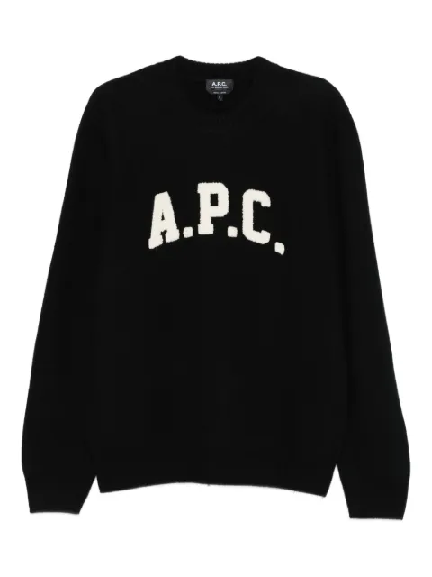 A.P.C. logo-detail crew-neck sweater