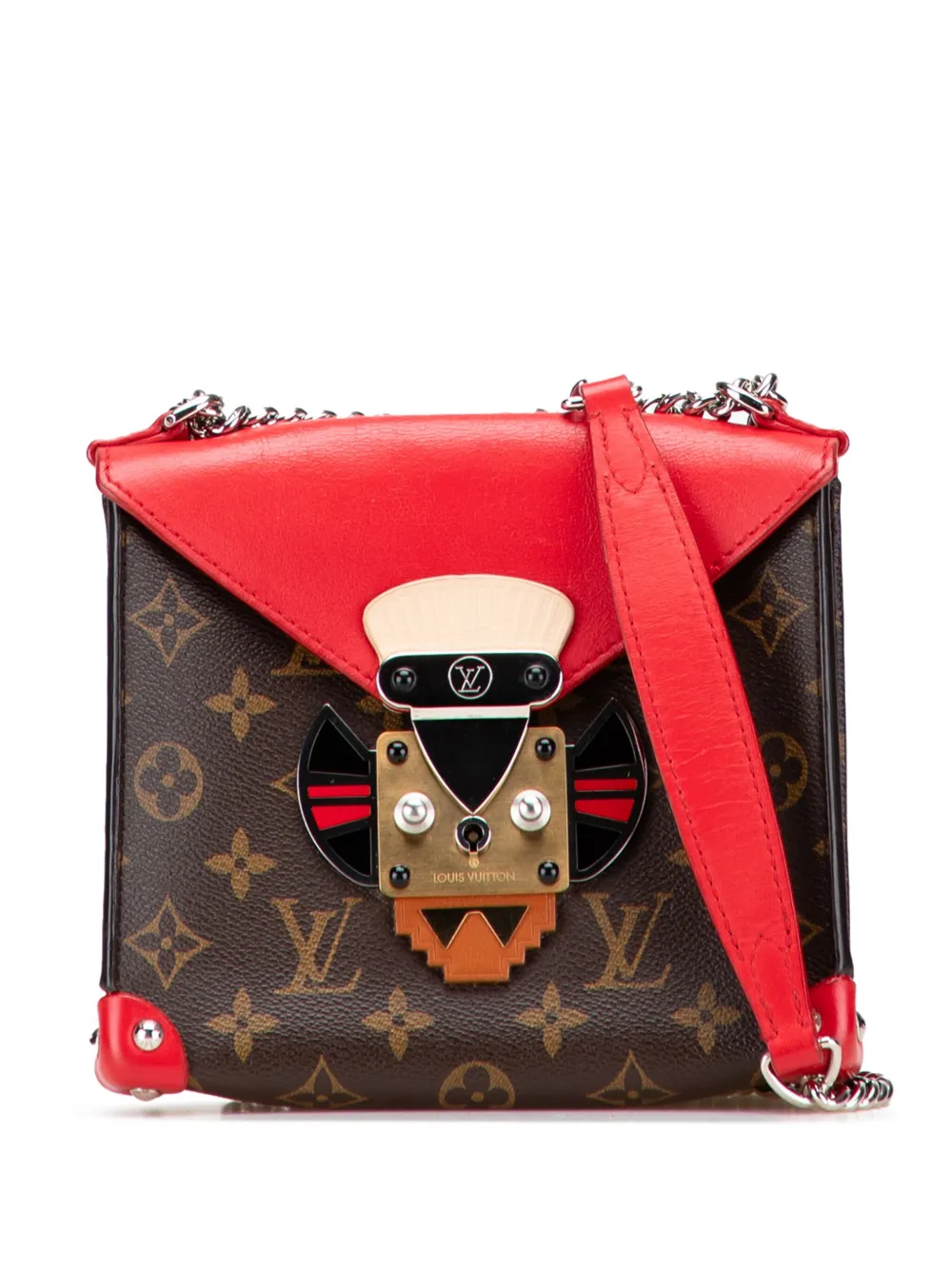 Louis Vuitton Pre-Owned 2014 Monogram Tribal Mask Pochette PM shoulder Louis Vuitton Pre-Owned 2014 Monogram Tribal Mask Pochette PM shoulder