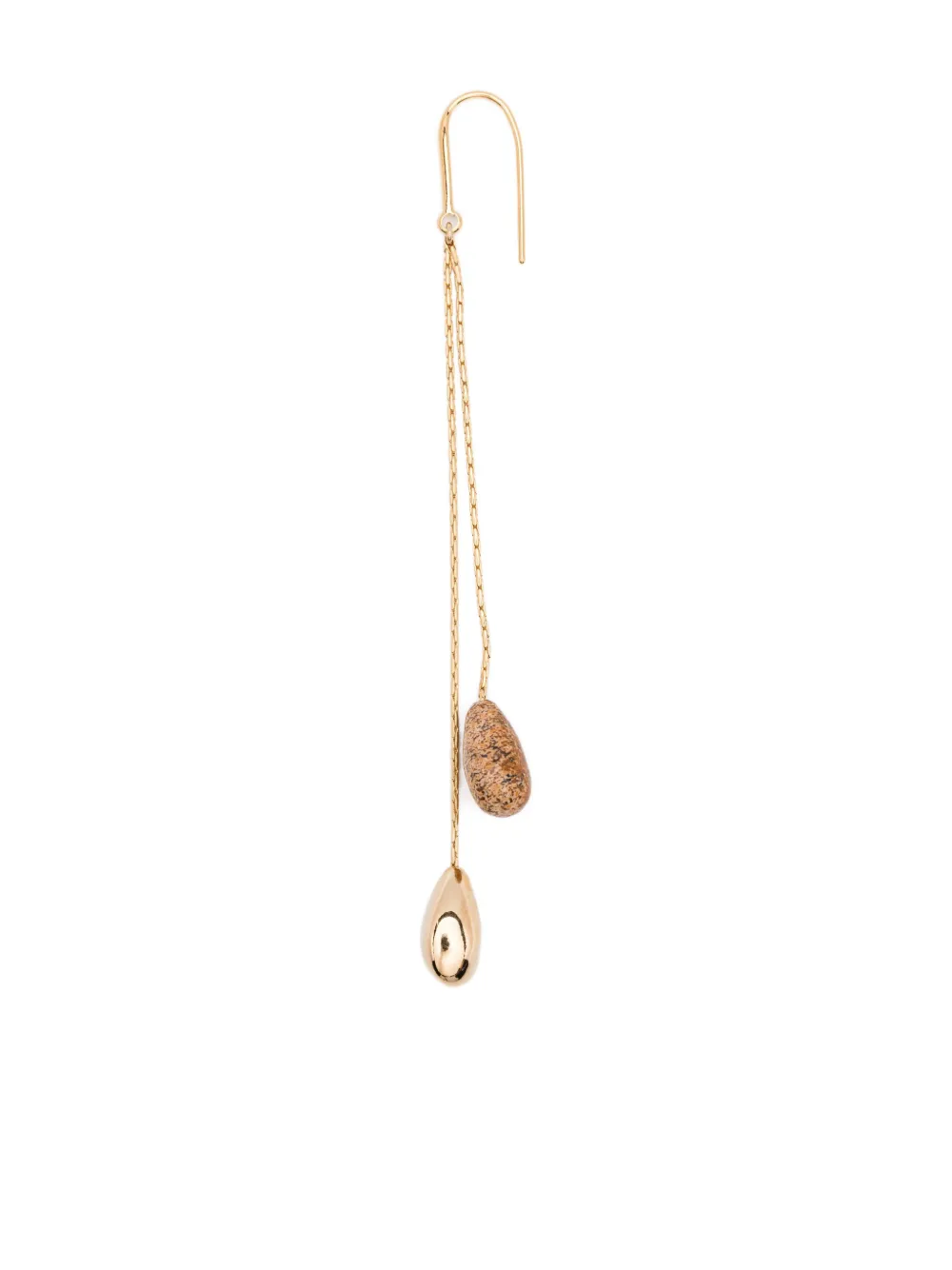 ISABEL MARANT Imala gold-chain stone earrings - Oro