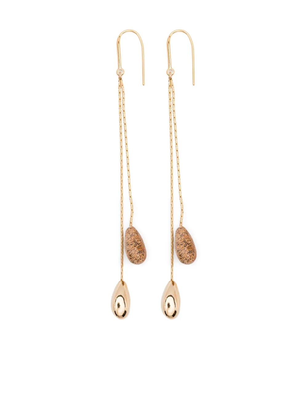 Isabel Marant Imala Gold-chain Stone Earrings In Gold