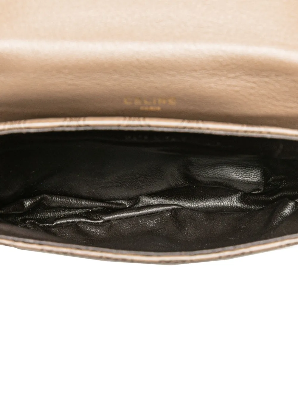 Pre-owned Celine 2002 Macadam Leather Crossbody Bag In Brown