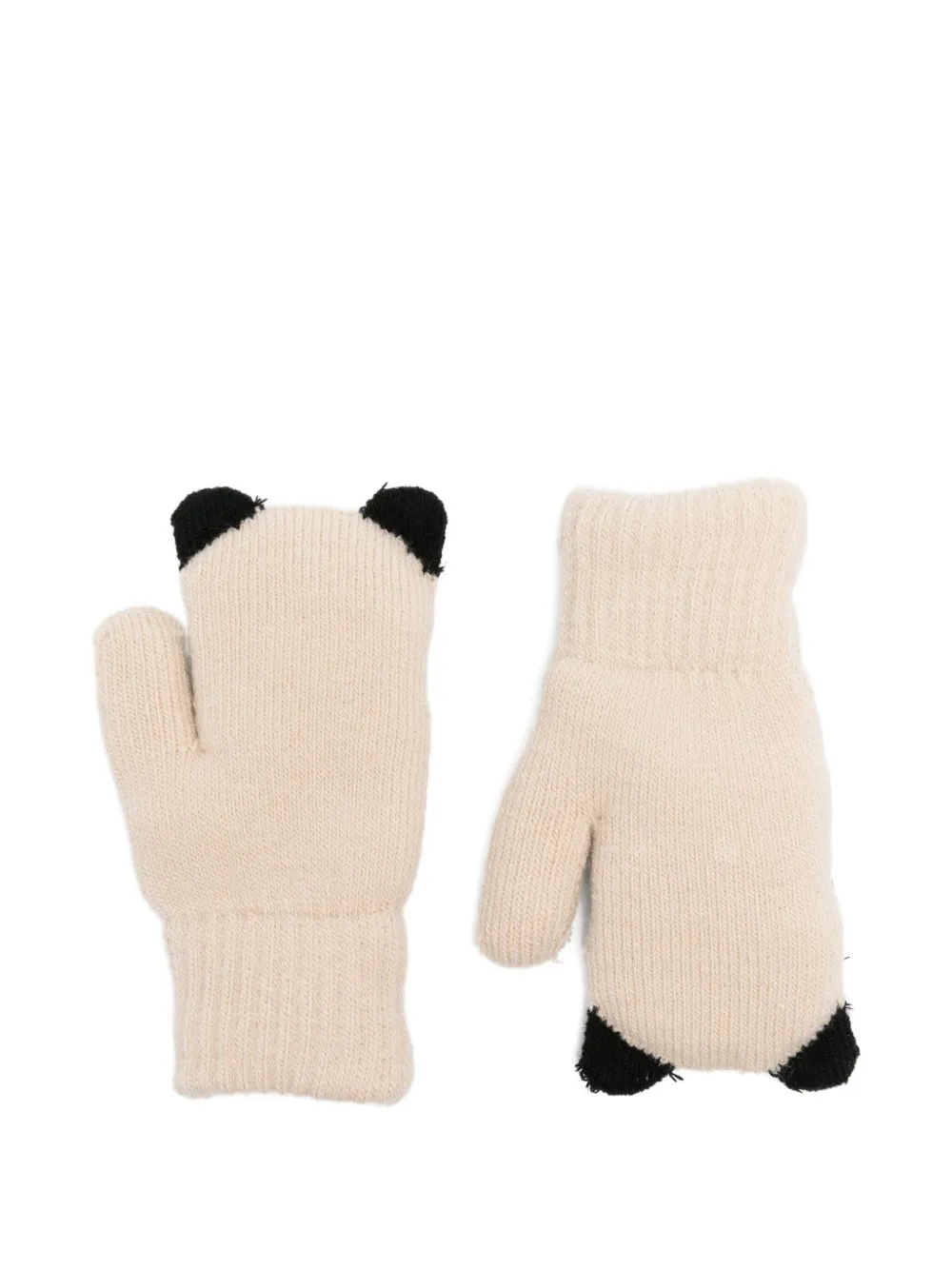 Molo cat-face ribbed mittens | Image 2