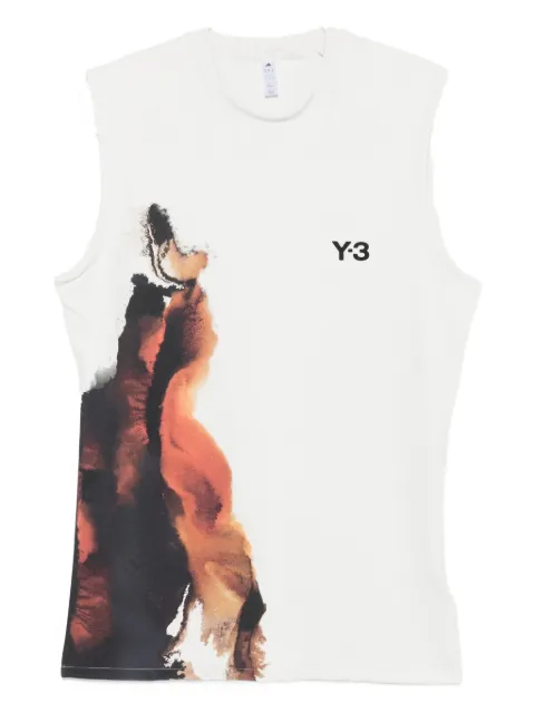 Y-3 abstract-print sleeveless top