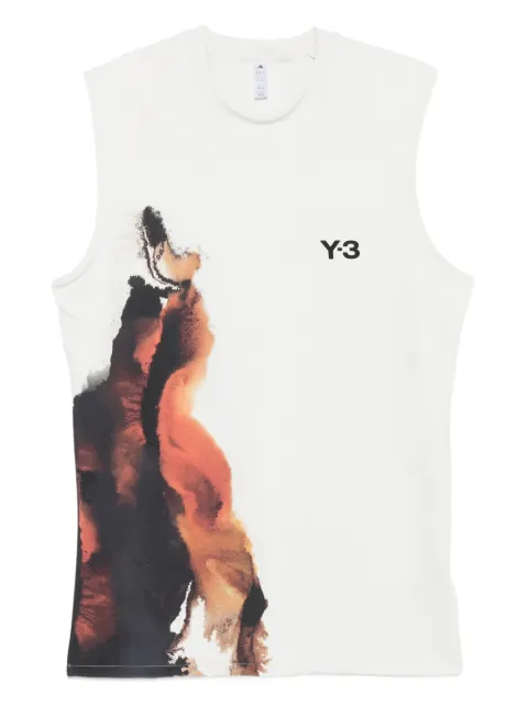 Y-3 abstract-print sleeveless top