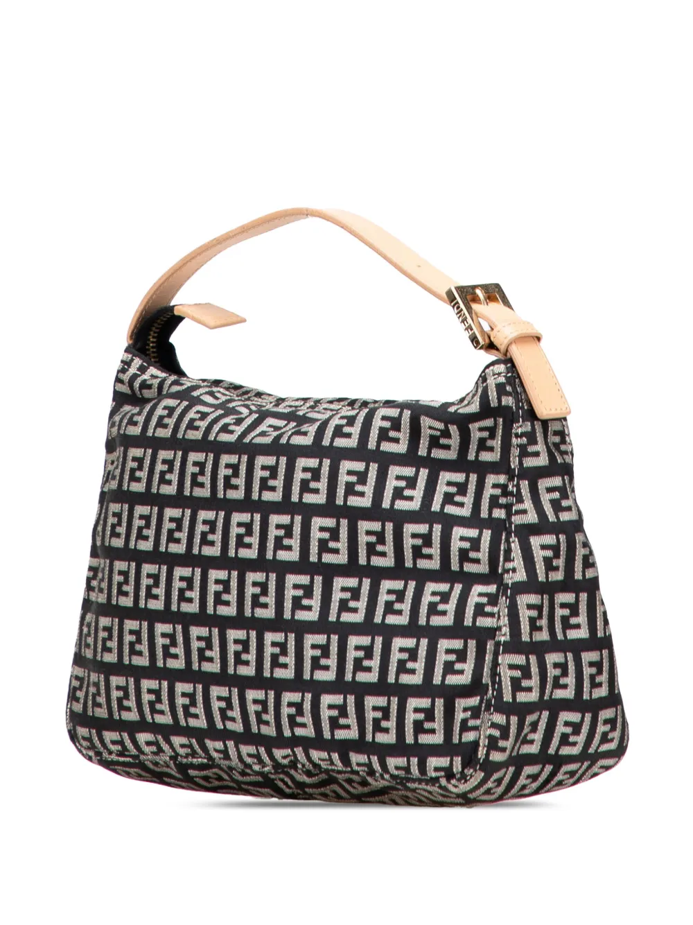 Pre-owned Fendi 2000-2010 Zucchino Canvas Handbag In Black