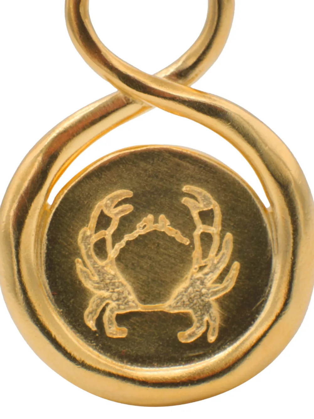 Lah Paris cancer-symbol engraved infinity-design pendant - Goud