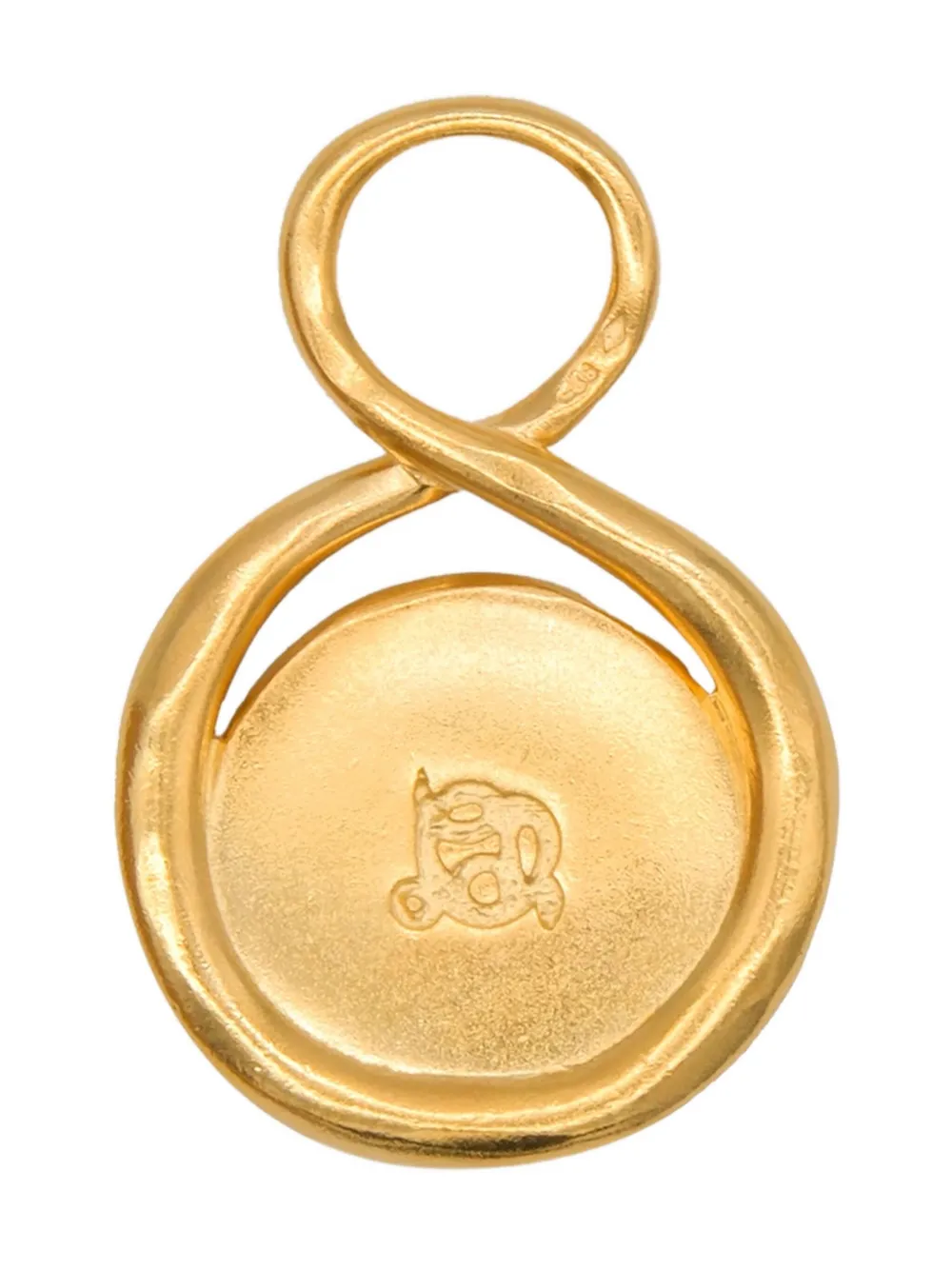 Lah Paris Cancer-symbol Engraved Infinity-design Pendant In Gold