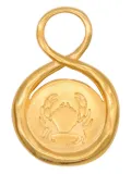 Lah Paris cancer-symbol engraved infinity-design pendant - Gold