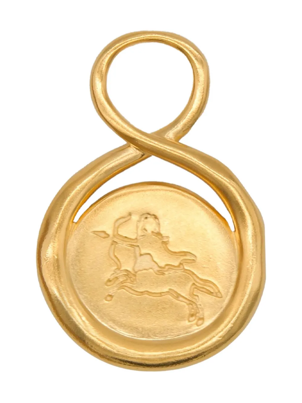 Lah Paris Sagittarius-engraved Infinity-design Pendant In Gold