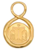 Lah Paris libra-engraved infinity-design pendant - Gold