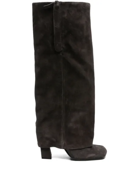 Ash square-toe side-zip suede boots