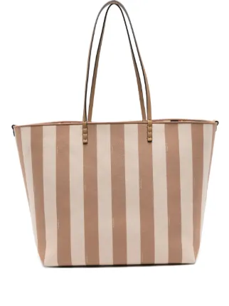 FENDI ストライプ トートバッグ | ニュートラル | FARFETCH JP