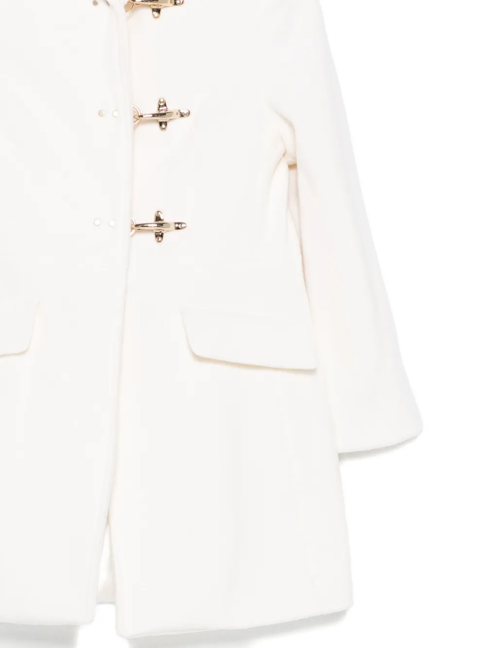 Fay Hooded Toggle Coat In White