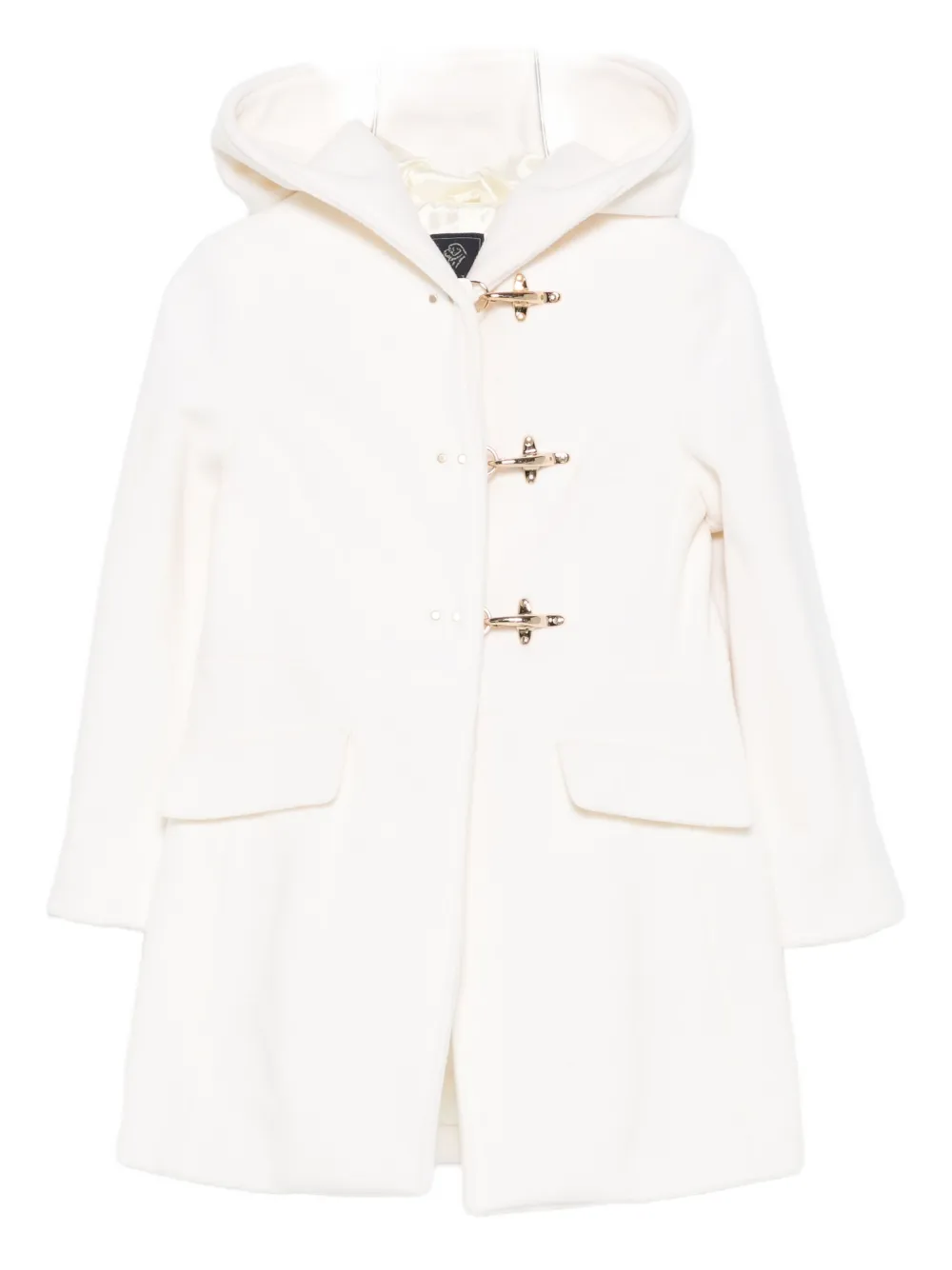 Fay Hooded Toggle Coat In White