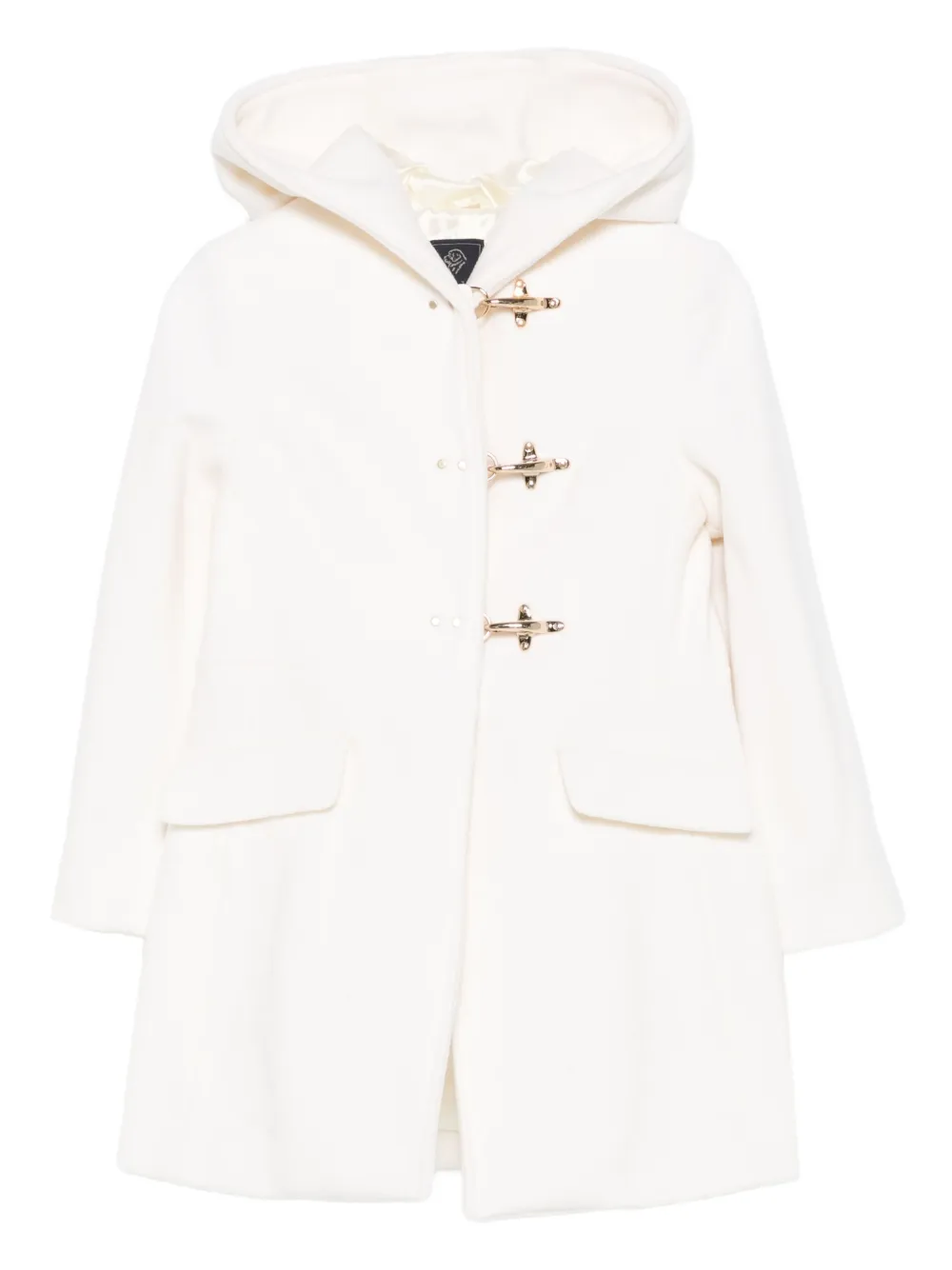 Fay Kids hooded toggle coat | White | Image 1