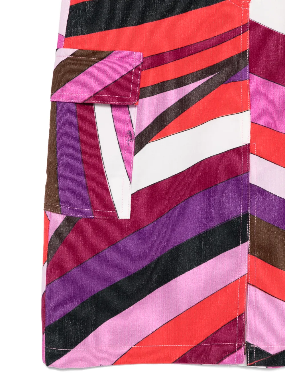 Pucci Junior Geometric-pattern Pocket Skirt In Multi