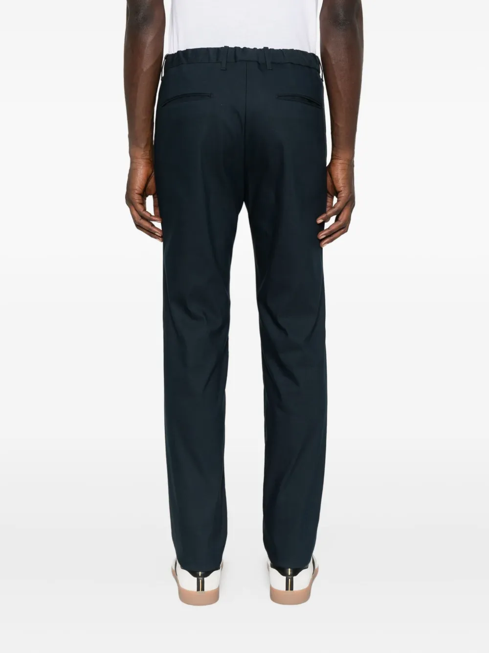 Incotex Elasticated-waist Trousers In Blue