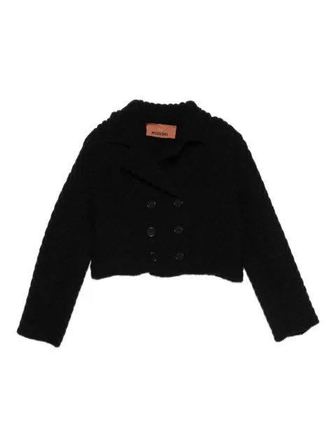 Missoni Kids herringbone double-breasted jacket