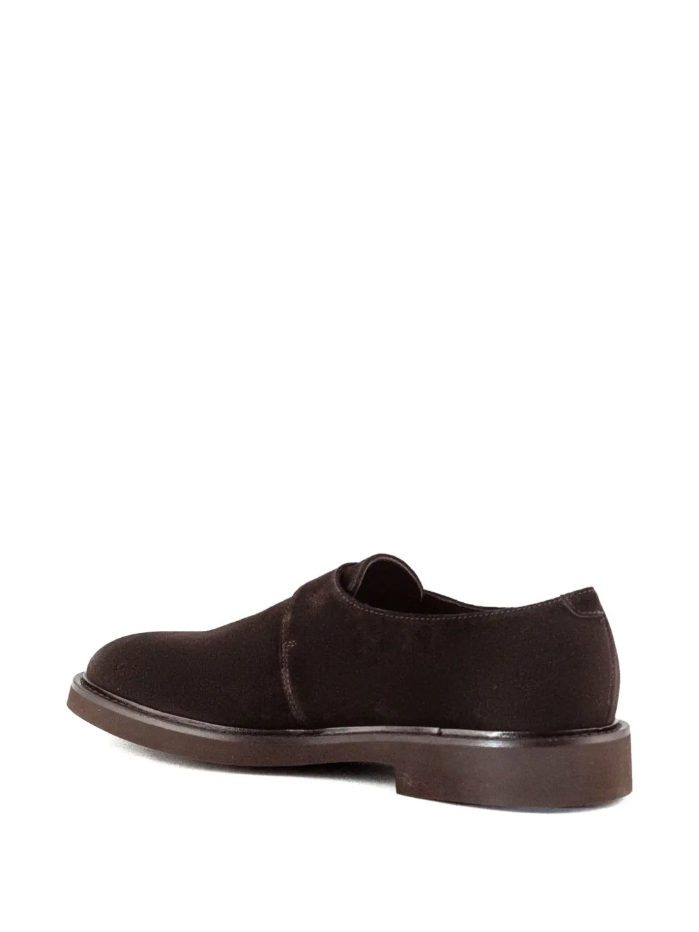 Doucal's buckle-detail suede loafers Brown