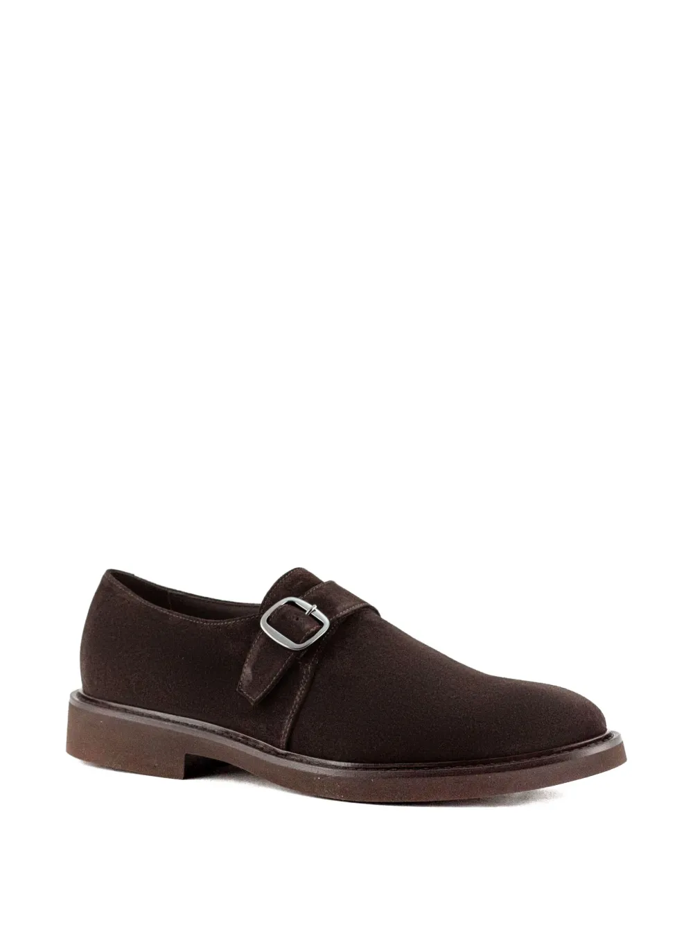 Doucal's buckle-detail suede loafers - Bruin