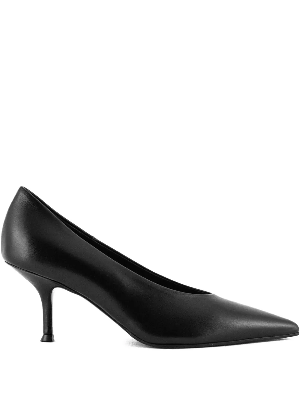 Lella Baldi 55mm Pointed-toe Leather Pumps In Black