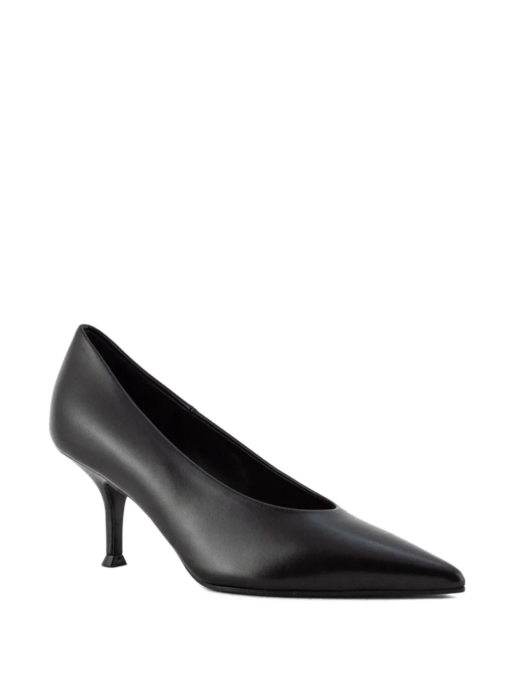 Lella Baldi 55mm pointed-toe leather pumps Black