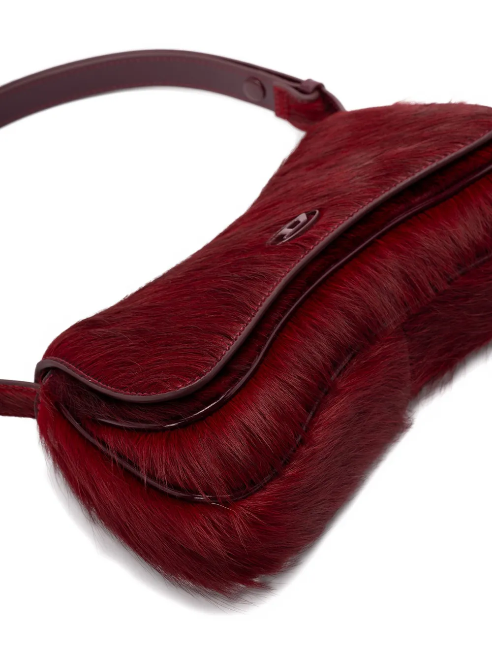 Diesel Play Calf-leather Clutch In Red