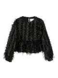 Simonetta frill-trim blouse - Black
