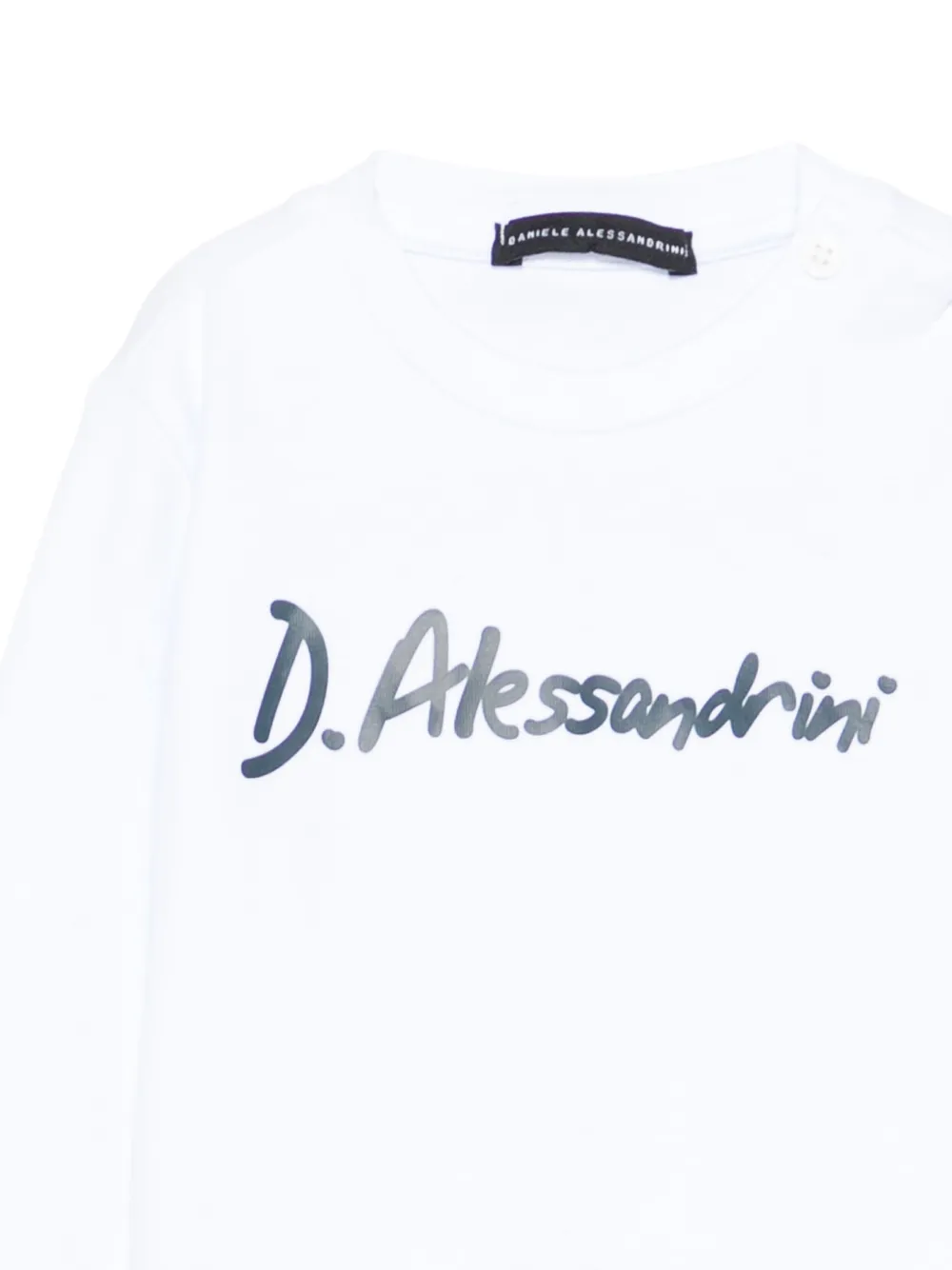 Daniele Alessandrini Logo-print Long Sleeve T-shirt In White