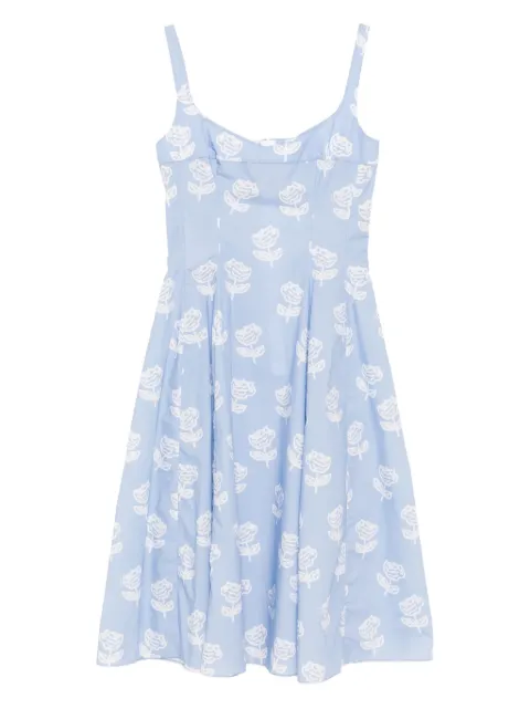 Marni sprayed roses-print poplin dress