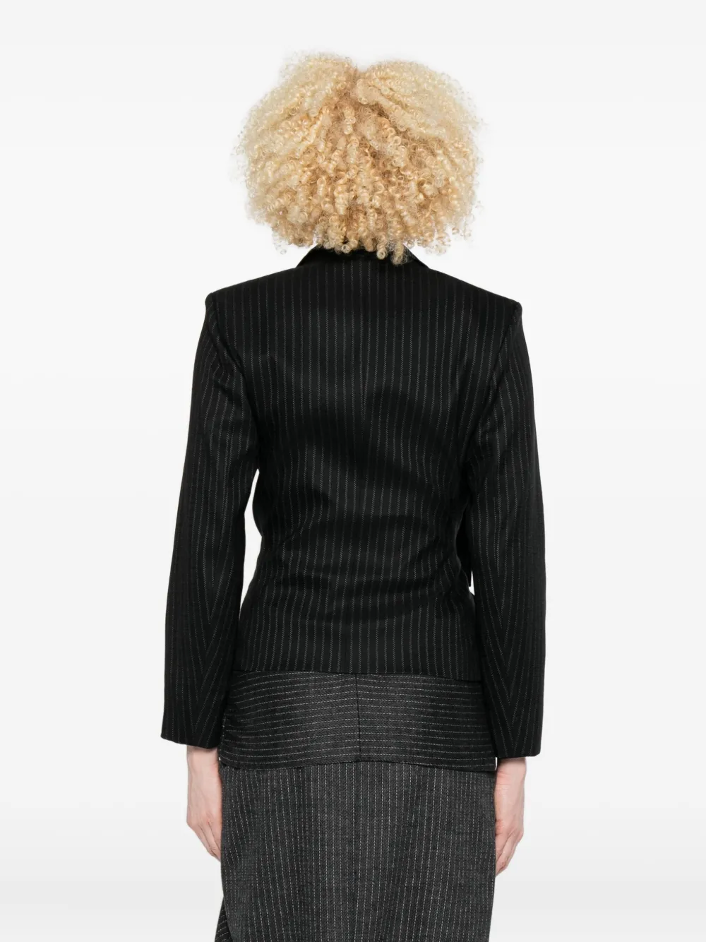 Isabel Marant Pinstripe Lapel Jacket In Black