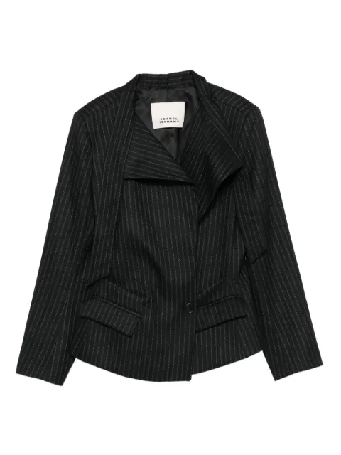 ISABEL MARANT pinstripe wrap blazer