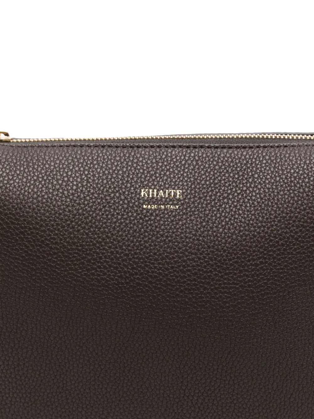 Khaite Medium Lina Grain Leather Crossbody Bag In Brown